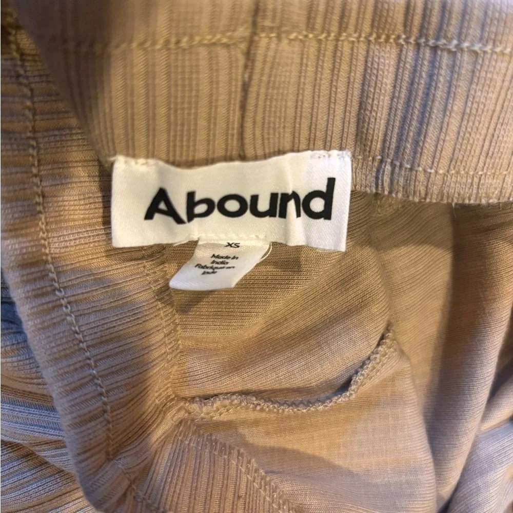 Abound Tan Beige Ribbed Knit High Slit Straight Column Maxi Skirt Size XS